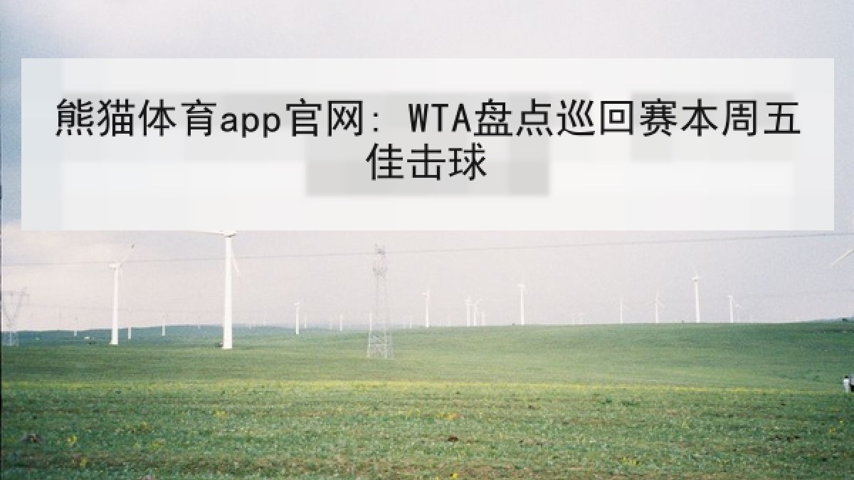 熊猫体育app官网: WTA盘点巡回赛本周五佳击球 熊猫体育app官网: WTA盘点巡回赛本周五佳击球